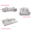 Canapé modulaire surdimensionné rembourré, canapé modulaire en forme de L avec 6 coussins, canapé combiné bricolage-1225581950