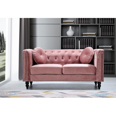 Whetzel 64.17'' Velvet Loveseat