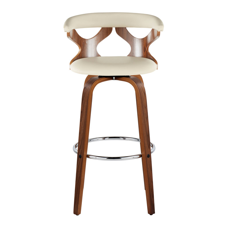 Tabouret tournant 29,25 "Lakyia (ensemble de 2), Noyer