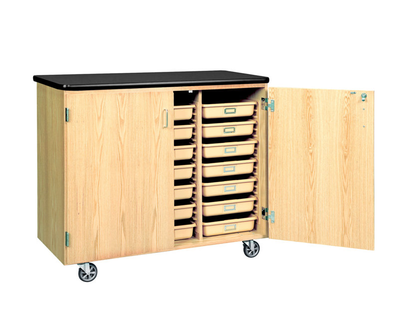 Chariot utilitaire mobile Access Quick-Ship avec plateaux fourre-tout