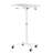 White Sit To Stand Mobile Laptop Computer Stand With Height Adjustable And Tiltable Tabletop