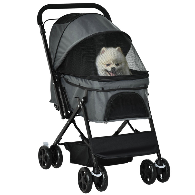 Swanley Foldable Pet Stroller, Black
