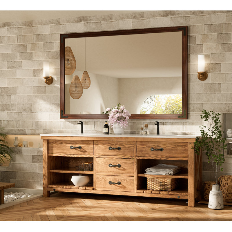 Miroir Gwenneth, 36 po x 55 po, Brun