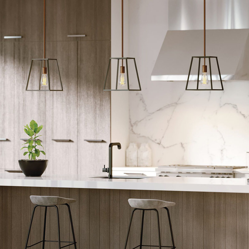 Poulan 1 - Light Bronze Geometric Pendant