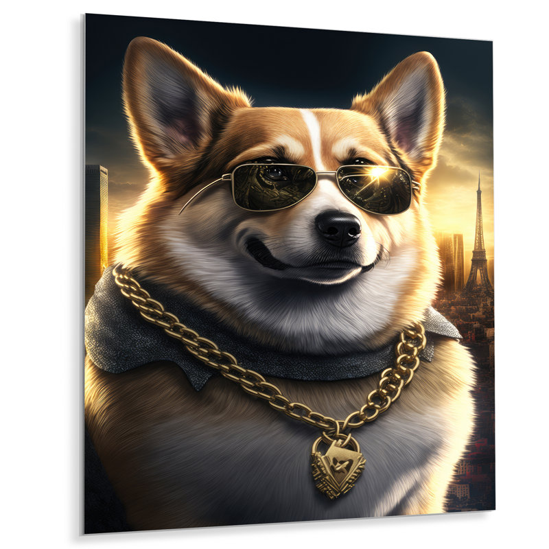 Décoration murale Hashmik Pembroke Welsh Corgi, H 20 po x l 12 po x P 1 po