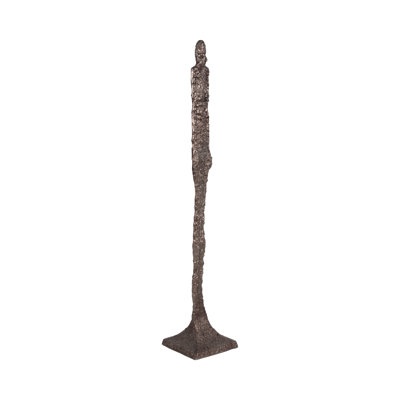 Modern Metal and Aluminum Sculpture with Textured Abstract Human Form, Contemporary Decorative Figurine Design, Artistic Minimalist Silhouette for Stylish Contemporary Display
