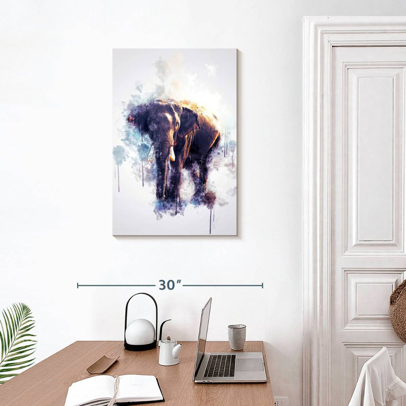 Brampt Elephant Looking, 30" H x 20" W