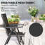Outsunny Set of 2 Folding Garden Chairs, Aluminium Frame-601668098