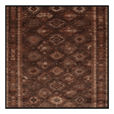 Tapis brun lavable à la machine