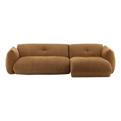 Sonique Chaise Sectional Caramel LAF