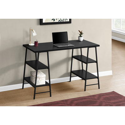 Bureau d'ordinateur, bureau personnel, ordinateur portable, tablettes de rangement, L 48 po