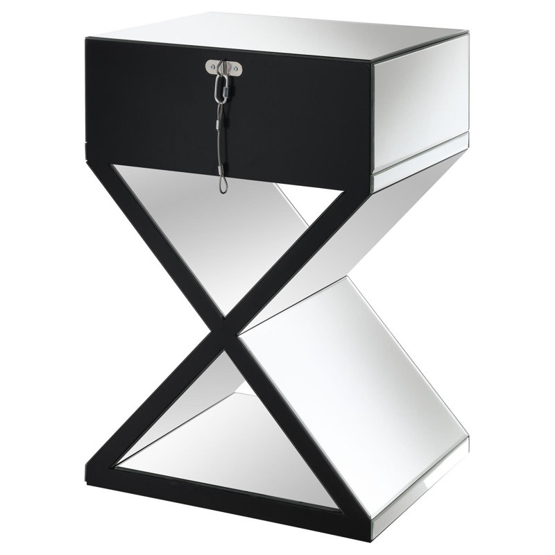 1-Drawer Accent Table Mirror