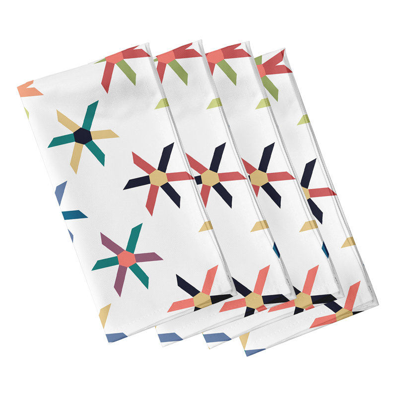 Ensemble de serviettes 4 pièces Odelina Raina, L 18 po x L 18 po, Bleu marine