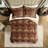 4 Piece Comforter In Brown For King Bed With Fillings Delicate Details