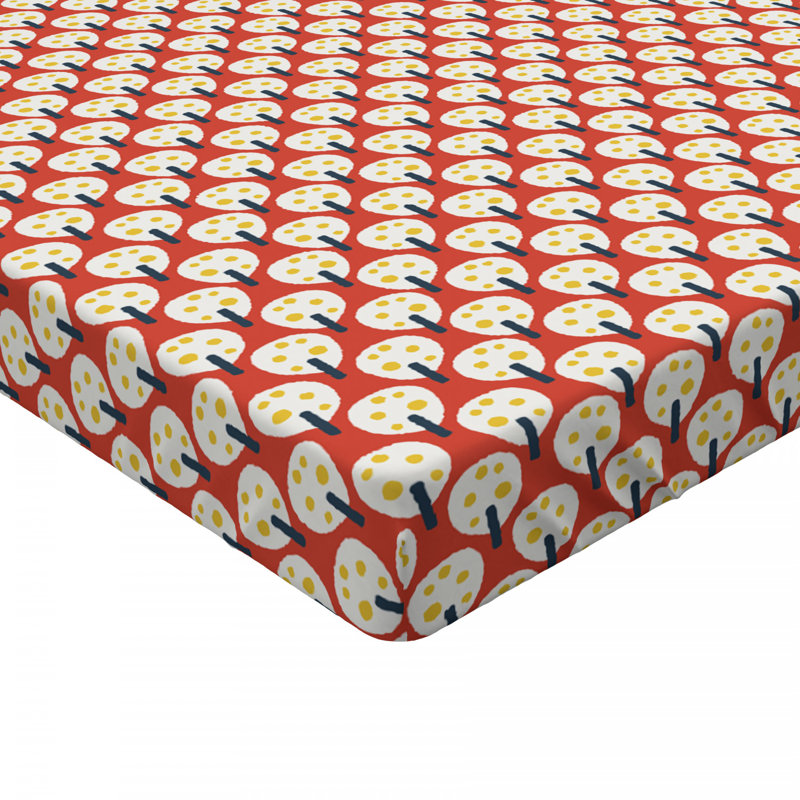 Microfiber Floral Fitted Sheet, Twin Fitted Sheet
