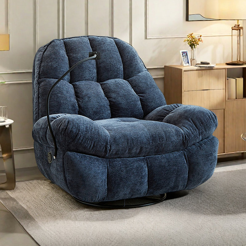Walraven Ergonomic Leisure Recliner with 360° Spin 30° Rock, Blue