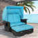 Nade 51.6'' Wide Outdoor Wicker Patio Daybed with Cushions