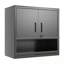 Armoire de rangement murale en métal avec porte verrouillable et tablette ouverte