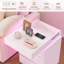 Ensemble de chambre à coucher 3 pièces avec cadre de lit à DEL avec rangement à oreilles et table de chevet à DEL USB-1297693123-1297693122
