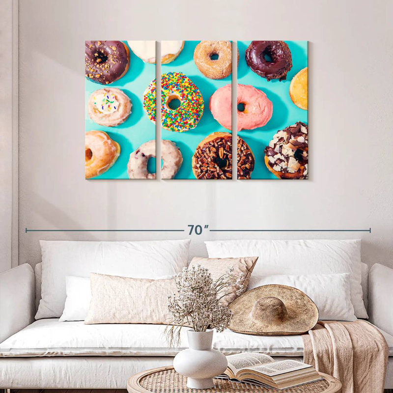 Yarlin Donuts sur sarcelle, H 28 po x l 45 po