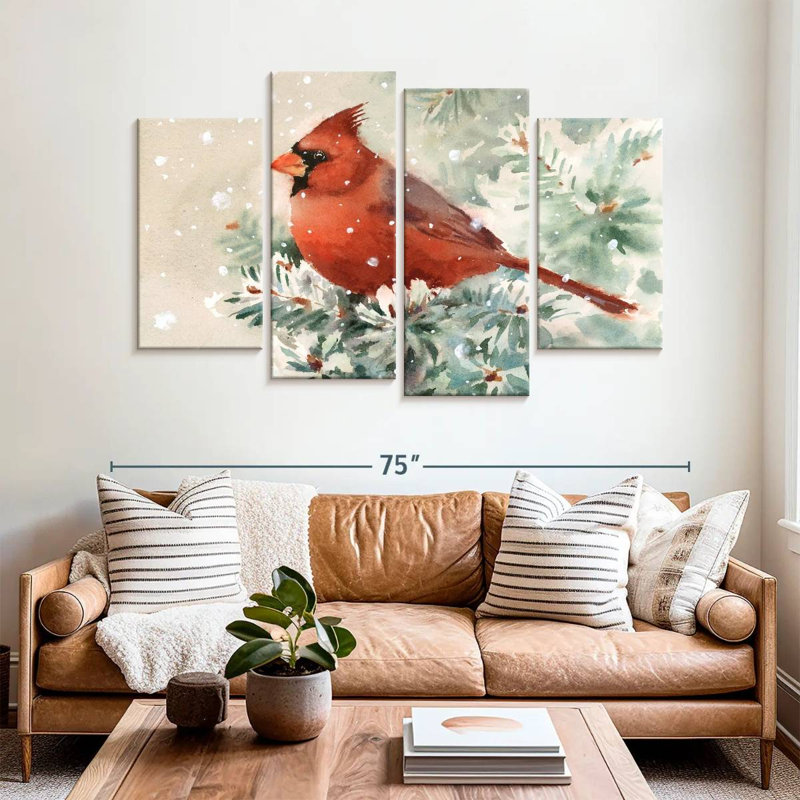 Brampt Cardinal Bird, 42" H x 68" W