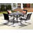 4 - Person Wicker Patio Dining Set with Square Table , Cushions Included-2079037144