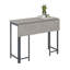 Table avec abattant, finition grise