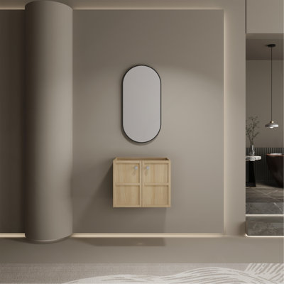 Meuble-lavabo mural 24 po, 2 portes à fermeture douce (sans le lavabo)