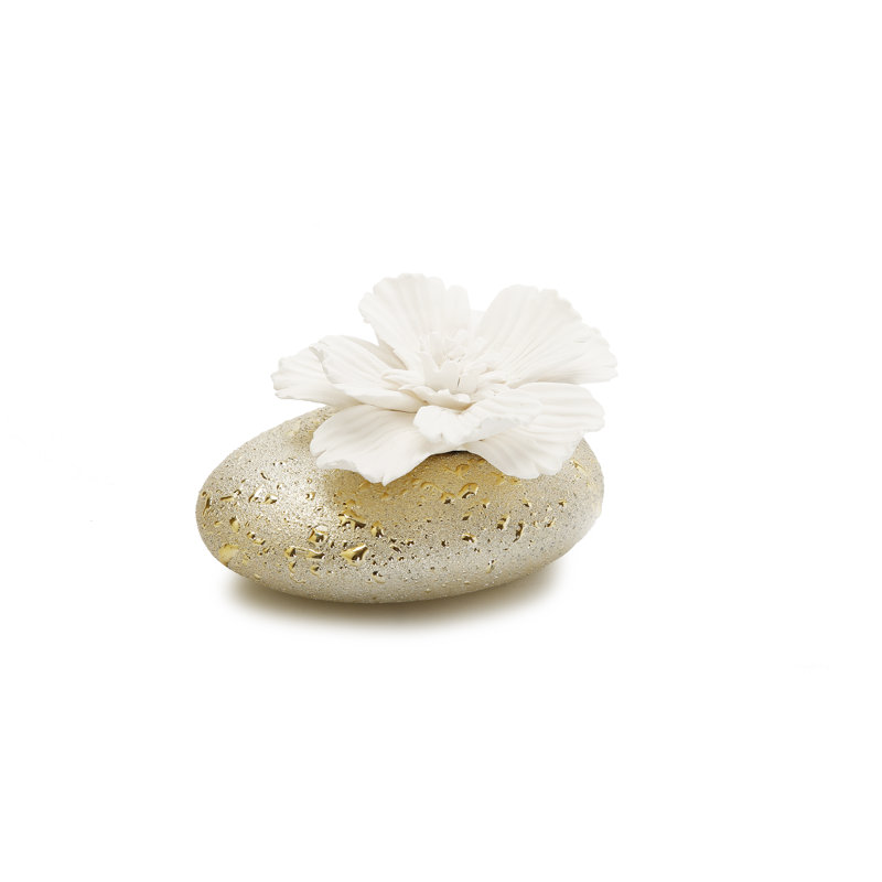Diffuser with White Dimensional Flower, Iris & Rose