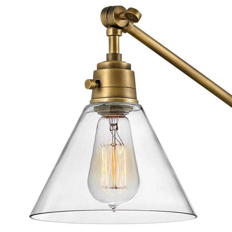 Arti 7.75-in Swing Arm Extendable Single Light Plug-In Sconce with On/Off Switch, 10.25" H x 7.5" W x 18.75" D