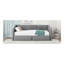 Twin XL To King Size Upholstered Daybed With Two Drawers, Grey