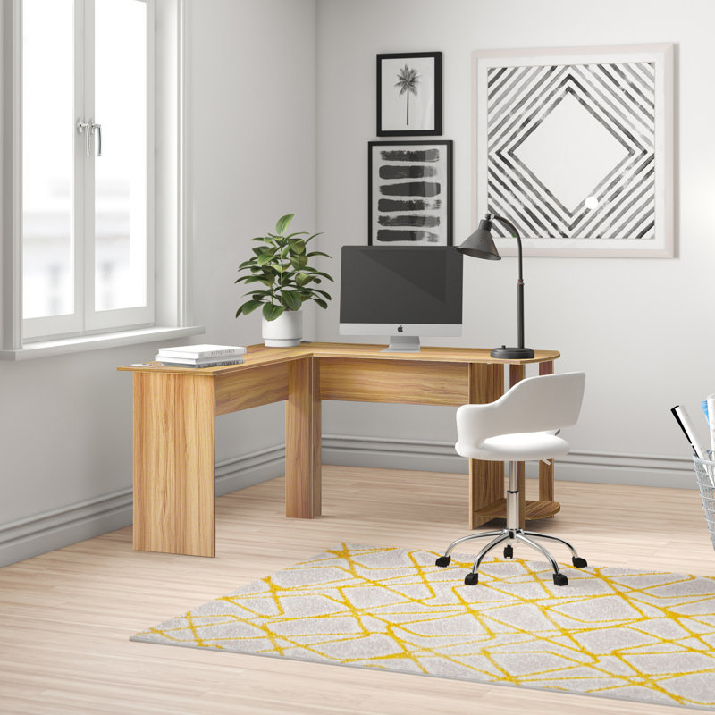 Glenhaven L-Shaped Computer Desk, Beech