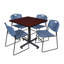 Nicklas square break room table, 4 Zeng stacking chairs-32668292-32668294