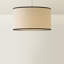 25cm H Linen Blend Drum Lamp Shade ( Slip-On )-21682675