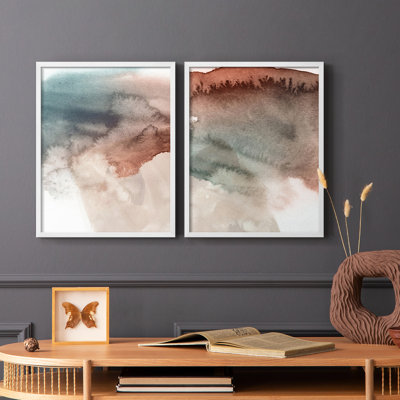 Red Ochre Abstract III-Premium Framed Print -Ready to Hang - No Nails Required - No Nails Required -  Wexford Home, GDF102B-S12656-S2