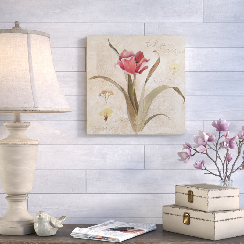 " Red Tulip ", 16" H x 16" W x 1.5" D