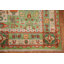 Tapis vert à motif géométrique vert Kazak 7 x 10