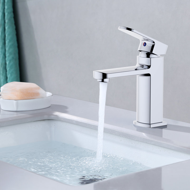 Robinet pour salle de bain Derengge, Chrome poli