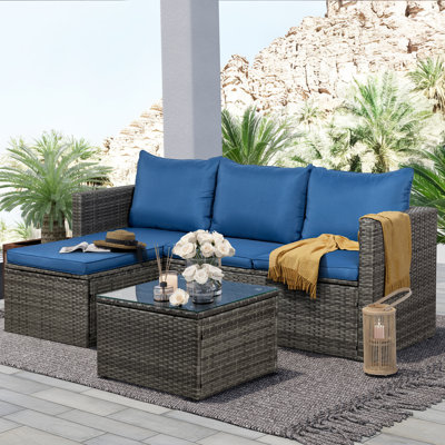 Ensemble de meubles de patio 3 pièces pour l'extérieur