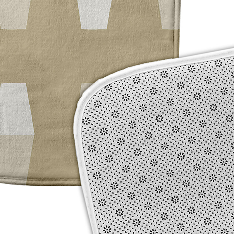 Tapis de bain quilles, L 21 po x L 34 po, Brun clair
