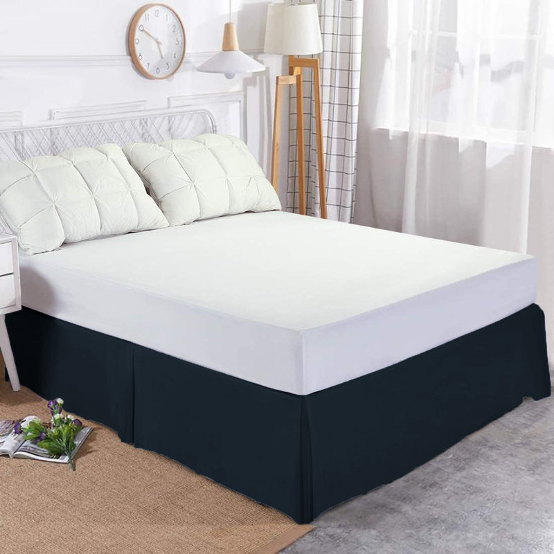 Wrap Around Bed Skirt, Queen, Black
