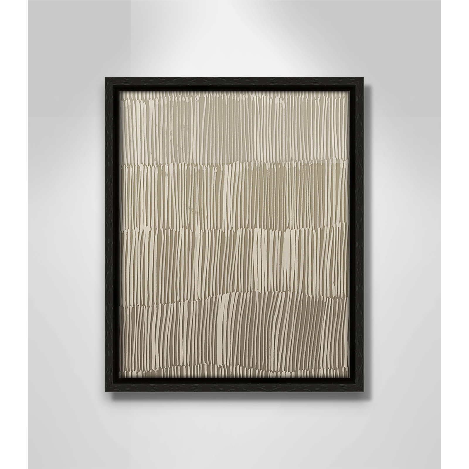 Linear Calm II Print by , 11.5" H x 9.5" W, Espresso Floater