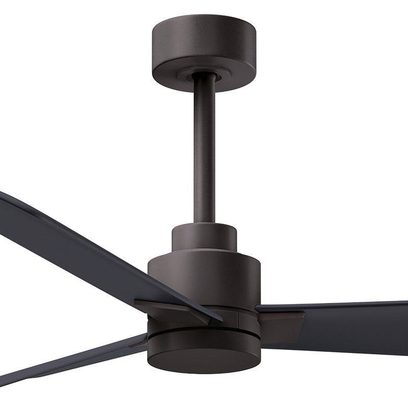 Ventilateur de plafond Alessandra 42, Noir mat, Bronze texturé
