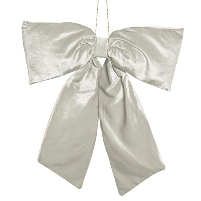 Velvet Bow Hanger Large White