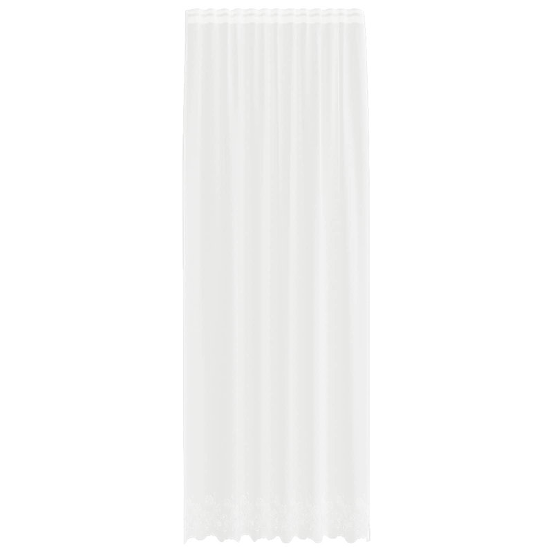 Curtains With Curtains Floral White Polyester, 150cm Width x 260cm Drop