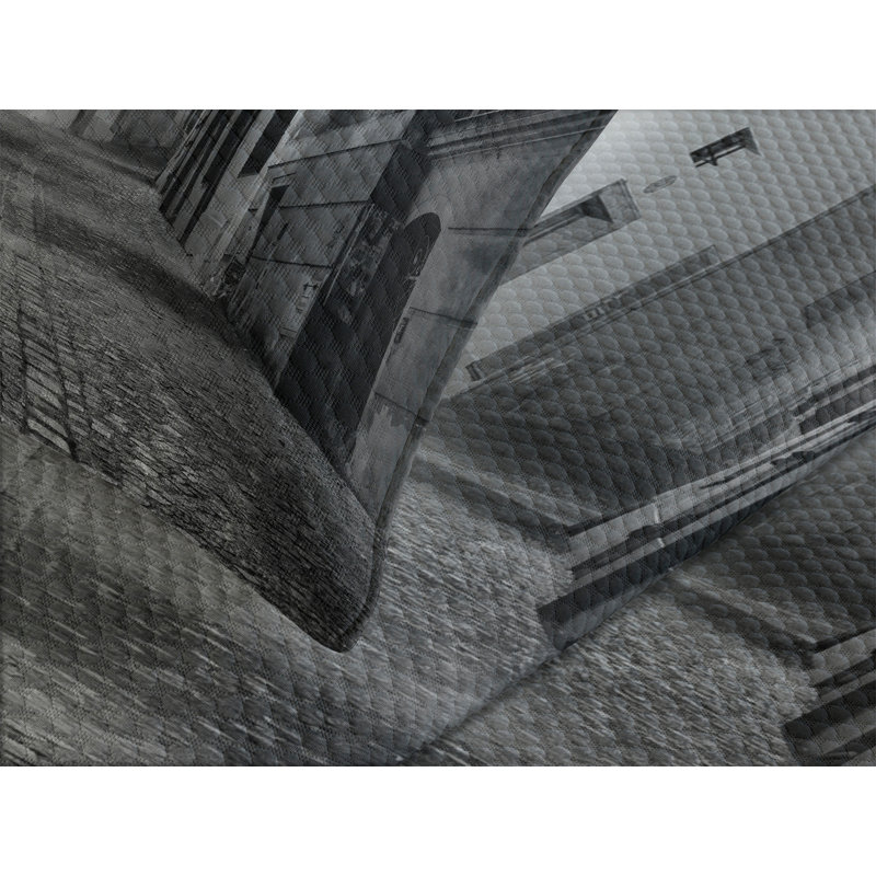 Ambesonne Ambesonne Black and White Bedspread Set Dark Alleyway Black and White