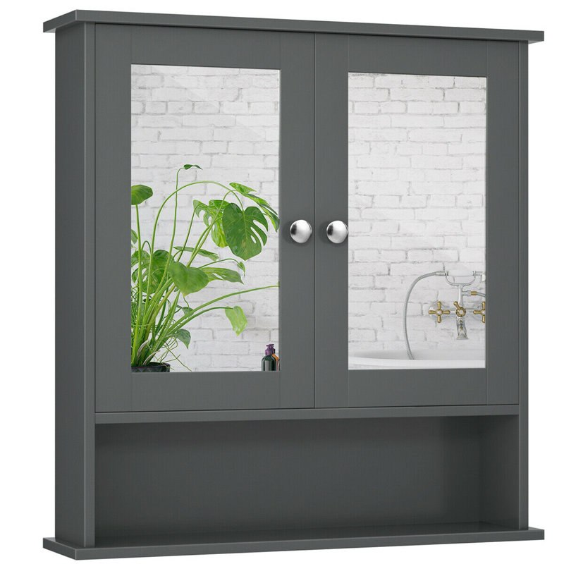 Leshanti Wall Bathroom Cabinet, Gray