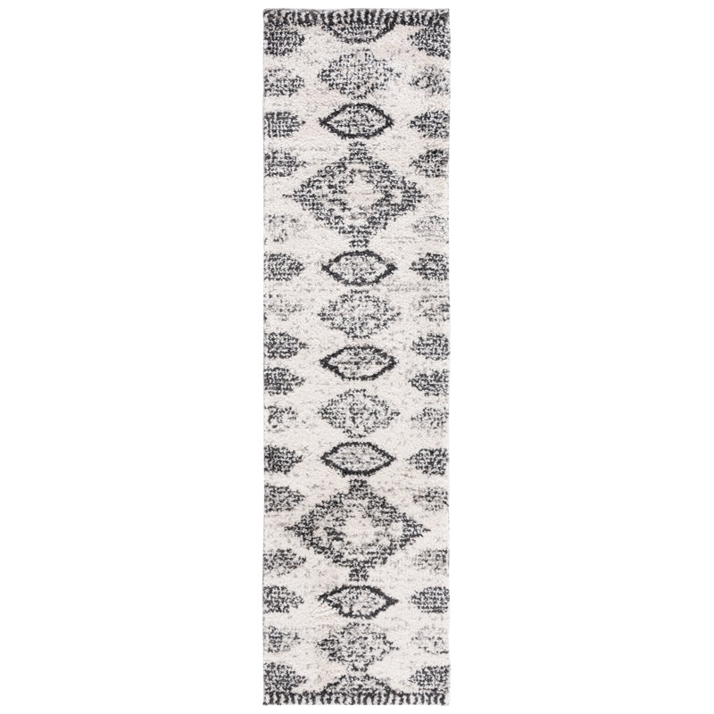 Jericho Shag Performance Geometric Rug, Runner 2'2" x 8'