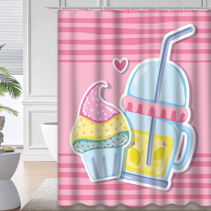 Rideau de douche Pastel Cupcake Juice, L 72 po x l 84 po