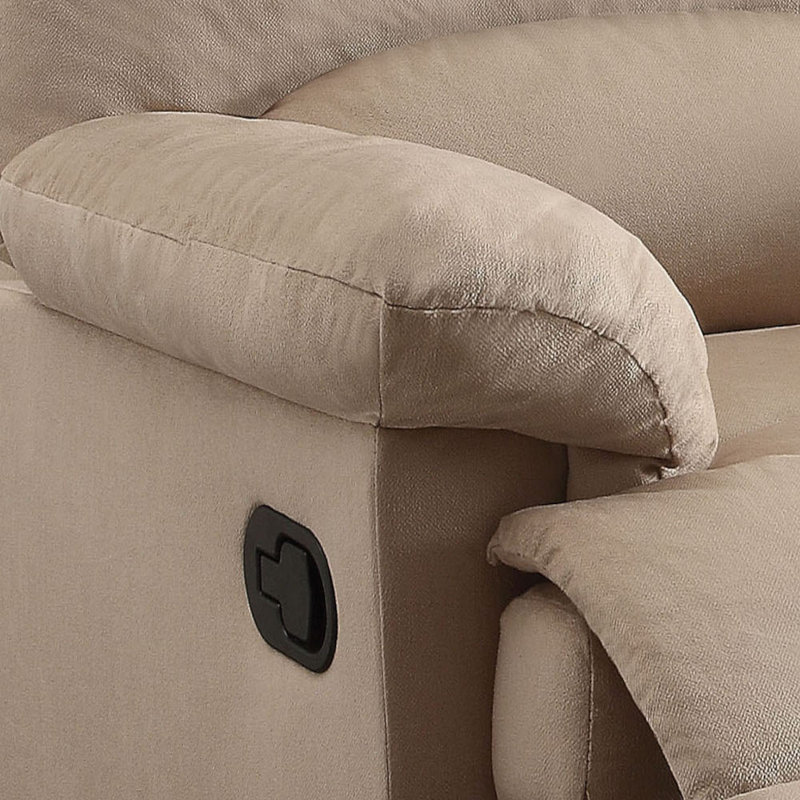Arcadia Motion Recliner, Beige Fabric